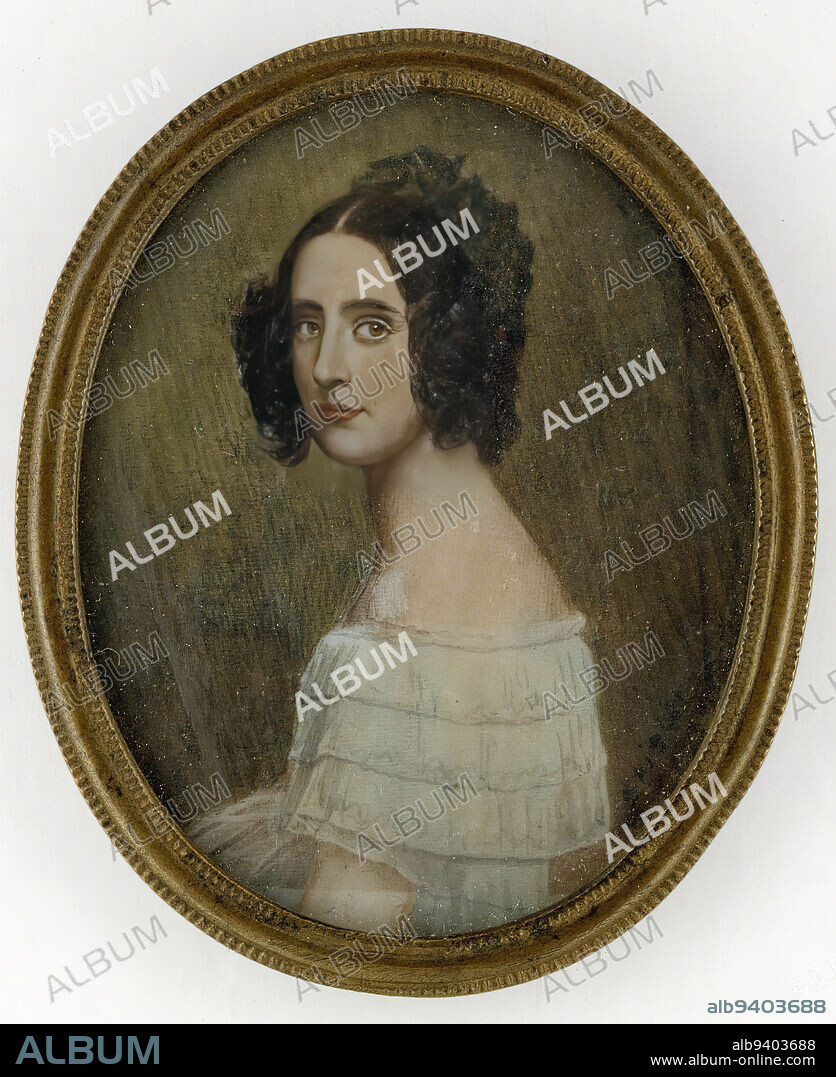 Joseph Karl Stieler, 1781, Mainz, 1858, Munich, Portrait of a lady, 1840, 5.3 × 4.3 cm, gouache, ivory.