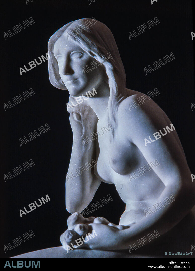 JOAN LLIMONA I BRUGUERA. Josep Llimona / 'El baño', 1924, talla en mármol. Museu Nacional d'Art Catalunya, Barcelona.