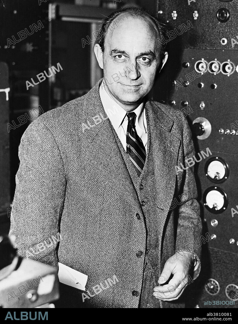 Enrico Fermi (September 29, 1901 - November 28, 1954) was an an Italian-born, naturalized American physicist particularly known for his work on the development of the first nuclear reactor, Chicago Pile-1, and for his contributions to the development of quantum theory, nuclear and particle physics, and statistical mechanics. He was awarded the 1938 Nobel Prize in Physics for his work on induced radioactivity. Fermi is widely regarded as one of the leading scientists of the 20th century, highly accomplished in both theory and experiment. Along with J. Robert Oppenheimer, he is frequently referred to as "the father of the atomic bomb". He lived in the USA from 1938, building the world's first atomic pile (reactor) in 1942. He joined the atomic bomb project at Los Alamos, New Mexico, USA, in 1944. Element number 100 is named Fermium in his honor.