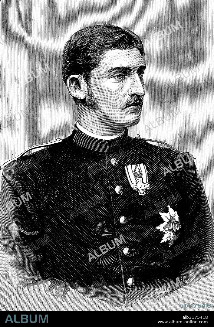 Prince ferdinand of hohenzollern-sigmaringen, 1865 - 1927, king erdinand i. of rumania, historical illustration circa 1893.
