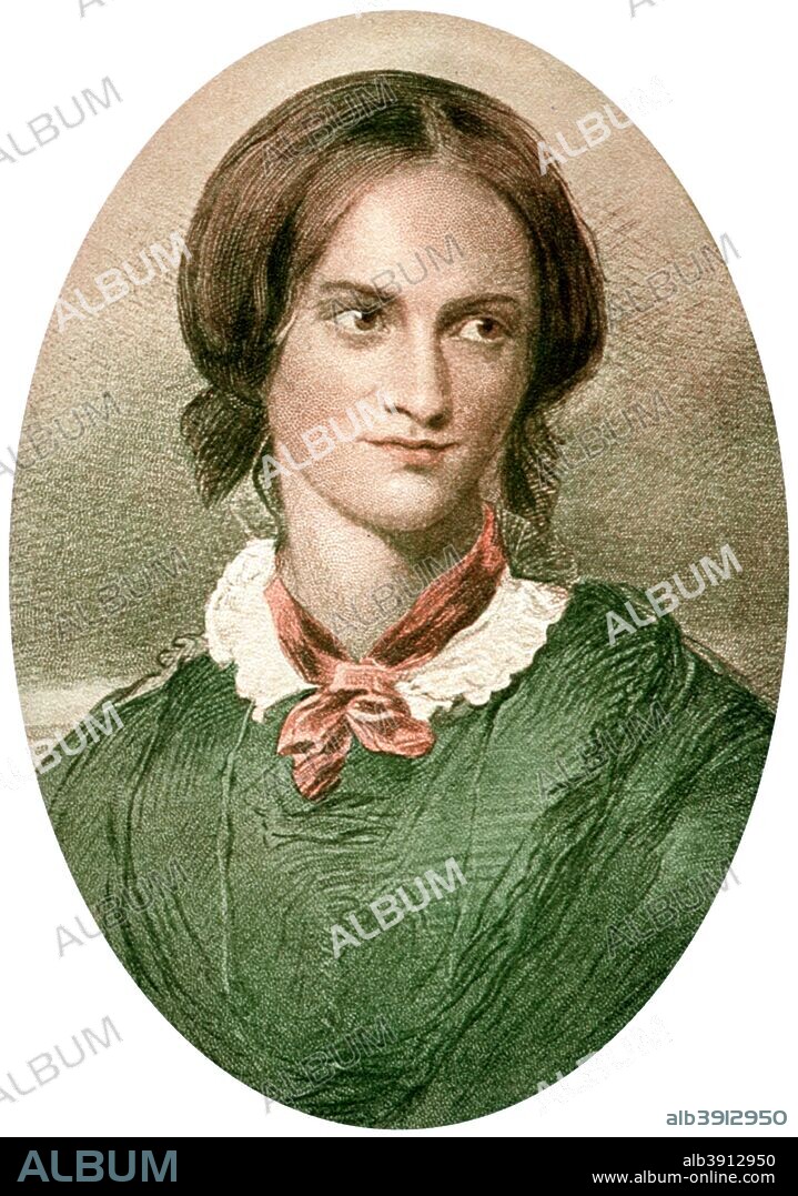 Charlotte Bronte (1816-1855), English novelist, 1908-1909. Bronte was the author of Jane Eyre, Shirley, and Villette. The Bronte family of Haworth in Yorkshire was a literary family; Charlotte's sisters Emily and Anne were also writers, and all died young, before they reached 40. From Penrose's Pictorial Annual 1908-1909, An Illustrated Review of the Graphic Arts, volume 14, edited by William Gamble and published by AW Penrose (London, 1908-1909).