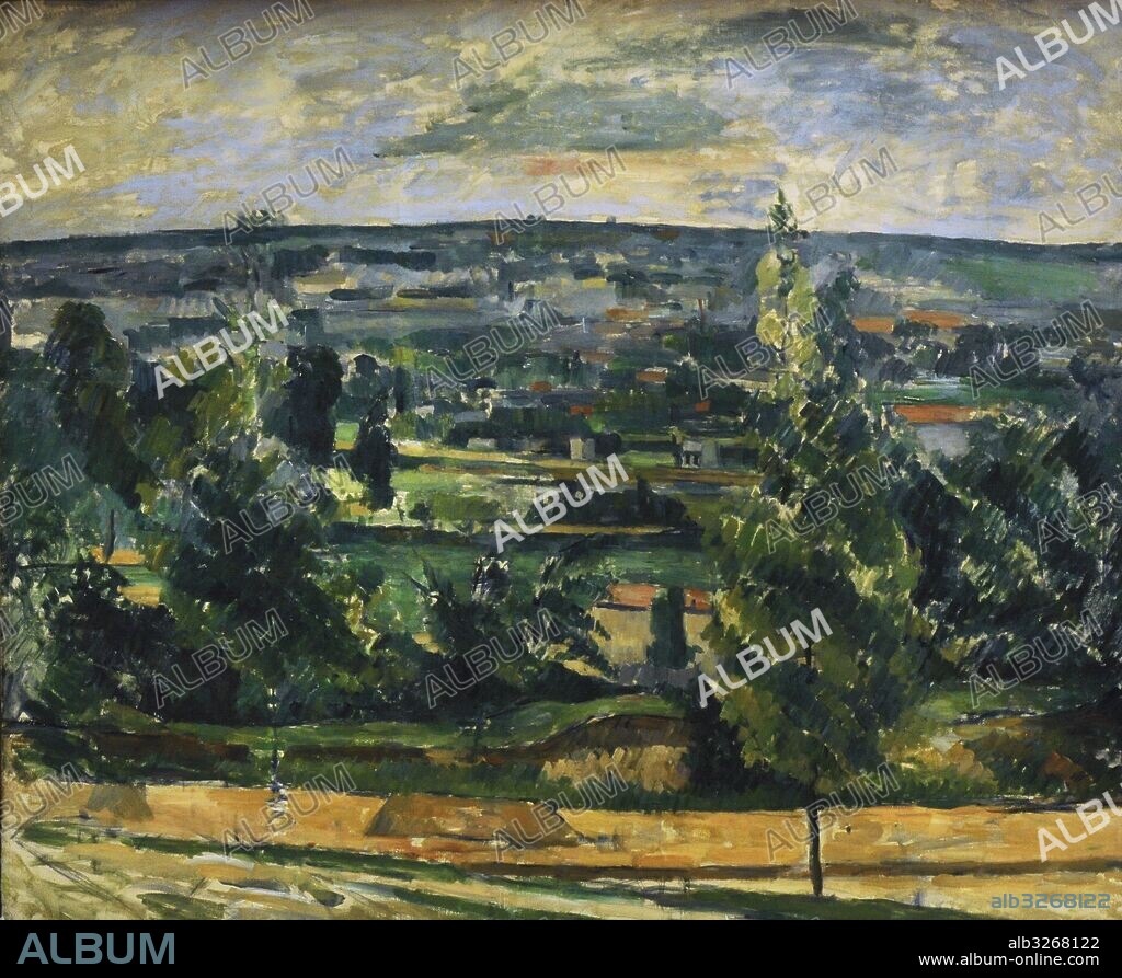 Paul Cézanne (1839-1906). Pintor francés postimpresionista. Paisaje cerca de Melun, hacia 1879. Galería Nacional. Museo Nacional de Arte, Arquitectura y Diseño. Oslo. Noruega.