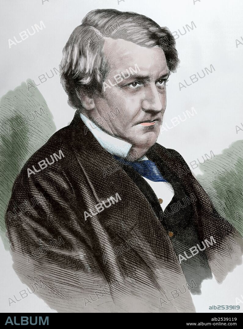 Richard Southwell Bourke, 6th Earl of Mayo, (1822 -1872), styled Lord Naas between 1842 and 1867. Statesman and member of the British Conservative Party from Dublin, Ireland. Engraving by Paris. La Ilustracion Espanola y Americana, 1872. Colored.
