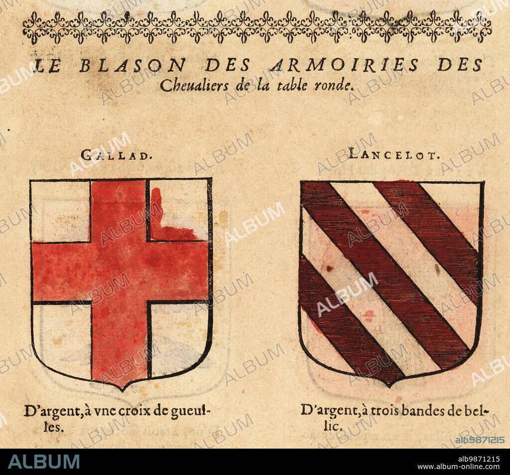 Coats of arms of King Arthurs Knights of the Round Table Coats of arms of King Arthurs Knights of the Round Table