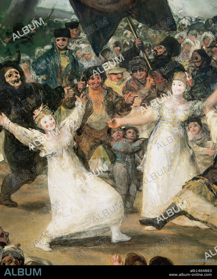 FRANCISCO DE GOYA. ARTE S. XVIII. ESPAÑA. GOYA, Francisco (Fuendetodos,1746-Burdeos,1828). Pintor y grabador español. Magnífico retratista. Pintó también temas constumbristas. "EL ENTIERRO DE LA SARDINA" (h.1800), una de sus obras capitales por su destacada alegría popular y por su cromatismo. Museo de Bellas Artes de San Fernando. MADRID.