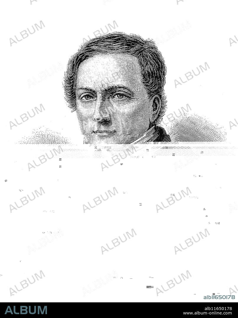 Johann Friedrich Herbart, 4 May 1776, 14 August 1841, a German philosopher, psychologist and pedagogue who is considered a classic of pedagogy beyond the German-speaking world, Historical, digital reproduction of an original from the 19th century