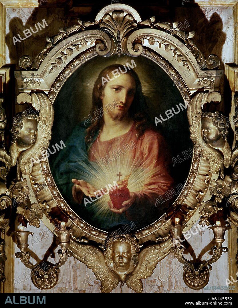 POMPEO GIRALAMO BATONI. CAPILLA DEL SAGRADO CORAZON - COBRE DEL SAGRADO CORAZON - SIGLO XVIII.