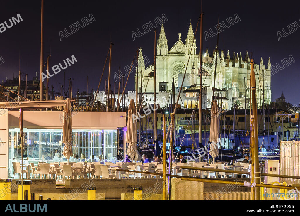 cafeteria restaurante Darsena, Paseo Maritimo,Palma, mallorca, islas baleares, Spain, europa.