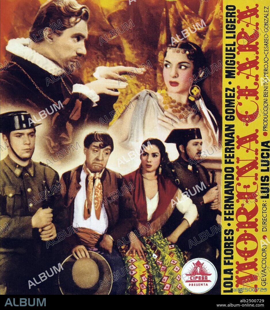 PELICULA : MORENA CLARA , 1954. DIRECTOR , LUIS LUCIA. ACTORES , LOLA FLORES , MIGUEL LIGERO.