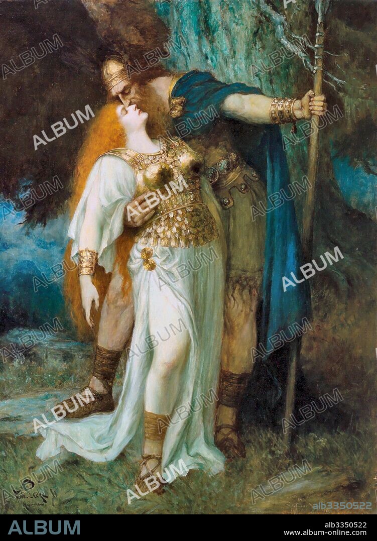 FERDINAND LEEKE. Wotan's farewell to Brunhilde. (Leb wohl, Du kühnes, herrliches Kind!).