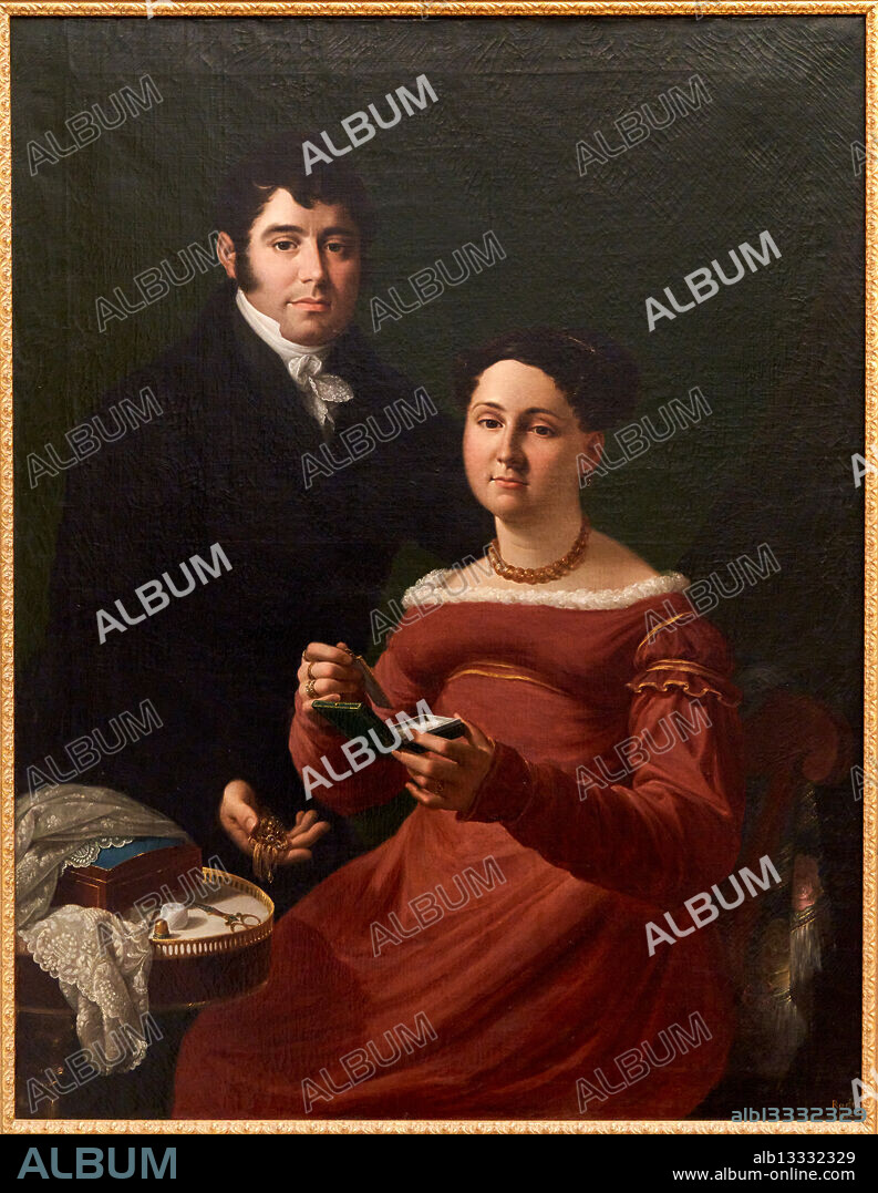 Retrato del matrimonio Montserrat, (1822), VICENTE RODÉS ARIES (1783-1858), Museo de Bellas Artes de Valencia, Comunidad Valenciana, Spain.