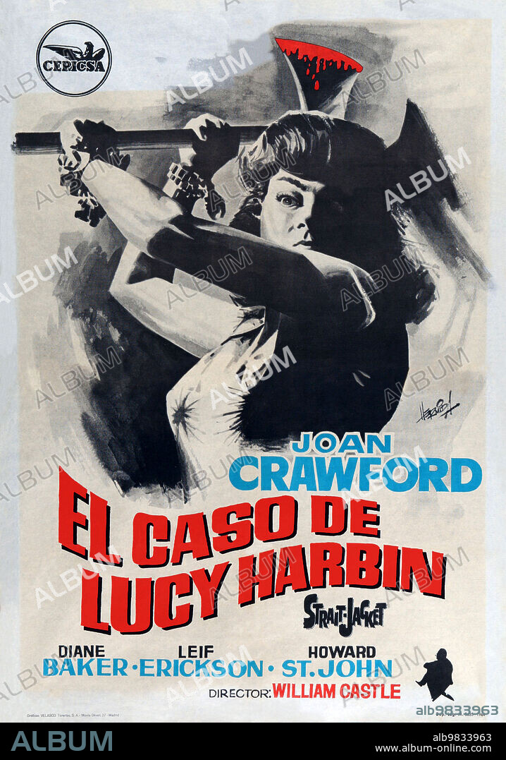 Poster de EL CASO DE LUCY HARBIN, 1964 (STRAIT-JACKET), dirigida por WILLIAM CASTLE. Copyright COLUMBIA PICTURES.