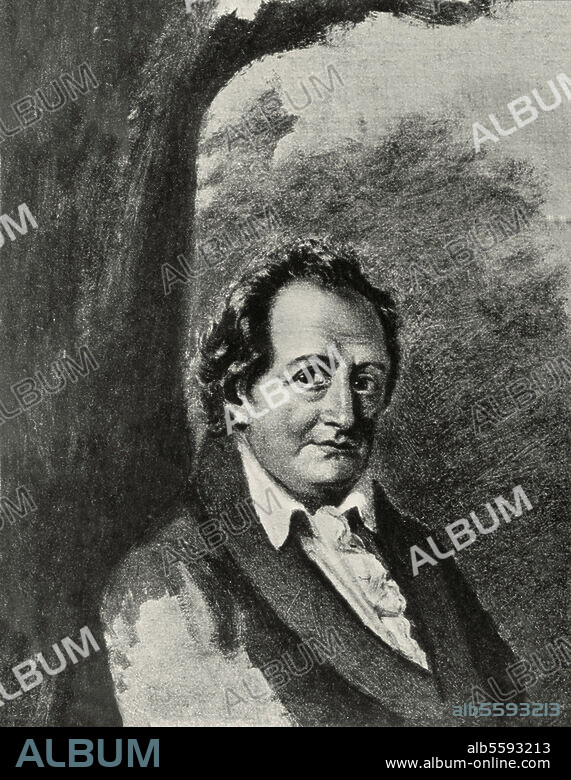JULIE GRÄFIN EGLOFFSTEIN. Goethe, Johann Wolfgang von Frankfurt a. M. 28.8.1749 - Weimar 22.3.1832. Porträt. Gemälde, 1825, von Julie Gräfin Egloffstein (1792-1869). Weimar, Stiftung Weimarer Klassik.