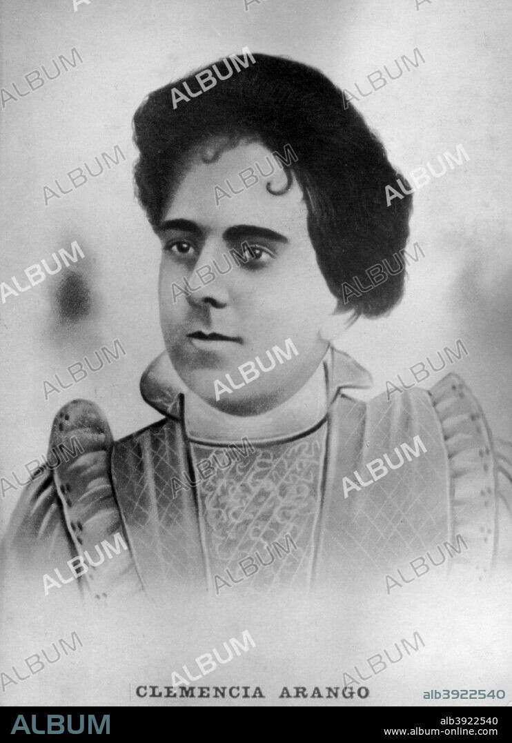 Miss Clemencia  Arango, belonged to a distinguished Havana family, she provided many services to the revolution and was praised by the Delegate Estrada Palma. Cigar card from the History of Cuba, Geografico Universal, Propaganda de los Cigarros Susini y La Corona, Tabacalera Cubana.