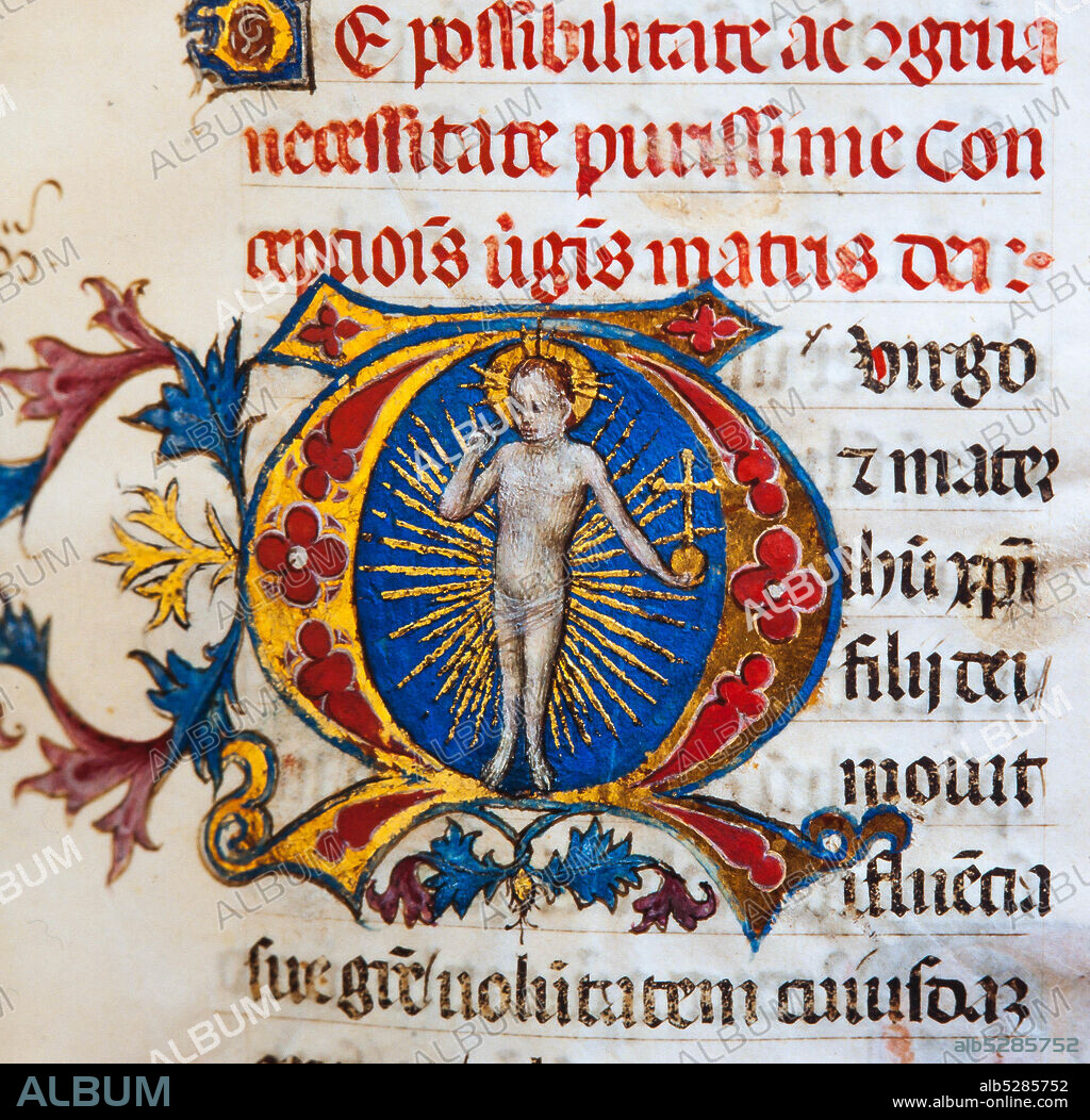 'Llibre de la Confraria del Senyor Rei', manuscrito miniado del Monasterio de Poblet, siglo XIV.