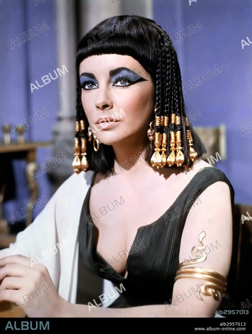 Elizabeth Taylor as Cleopatra in the 1963 epic drama film directed by Joseph L. Mankiewicz.