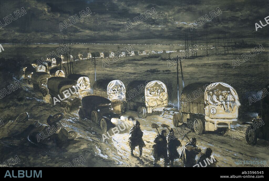 GEORGES BERTIN SCOTT. Voie Sacrée (Sacred Way), Verdun.