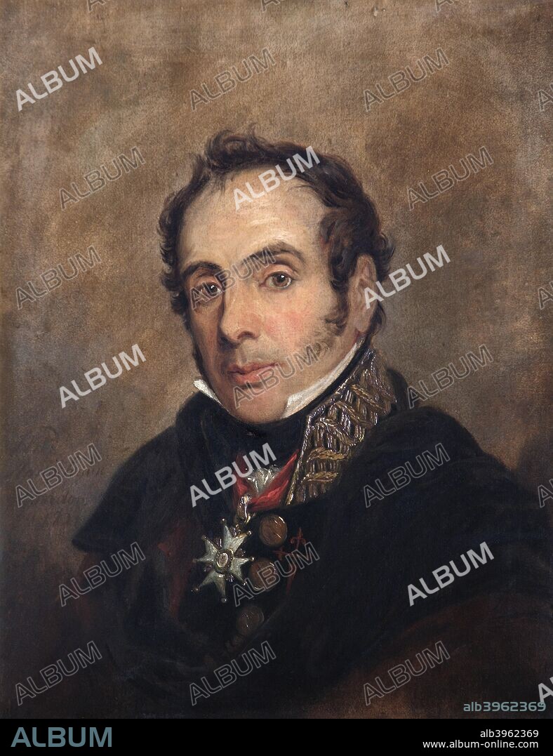 Portrait of General Miguel Ricardo da Alava, Spanish soldier, 1821. A veteran of the Spanish contingent at Trafalgar, Alava (1771-1843) joined the uprising against the French in 1808. In 1810 he was sent as Spanish liaison with the British in Portugal, where he became friendly with the Duke of Wellington. In 1815, as Spanish ambassador to the Hague, he was able to take up an appointment on Wellington's field staff as the Spanish Commissionary for the allies at the Battle of Waterloo. From the collection of Apsley House, London.