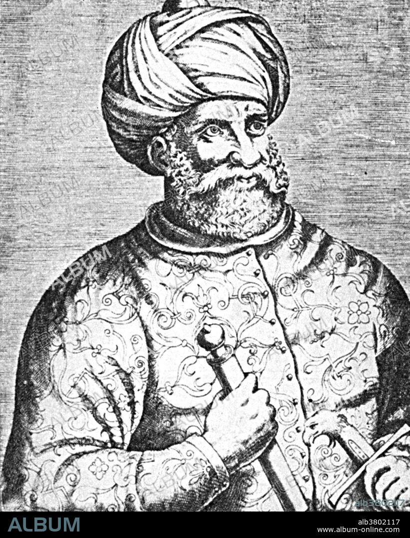 Hayreddin Barbarossa, or Barbarossa Hayreddin Pasha (1478-1546), was an Ottoman Turkish admiral of the fleet who dominated the Mediterranean for decades. Hayreddin (means goodness or best of the religion of Islam) was an honorary name given to him by Sultan Suleiman the Magnificent. Hayreddin Barbarossa established the Ottoman supremacy in the Mediterranean, which lasted until the Battle of Lepanto in 1571. Few other Ottoman admirals ever achieved his overwhelming naval power. He had three brothers and all were seamen, engaged in marine affairs and international sea trade. Barbarossa died in 1546 in his seaside palace in Constantinople. In the centuries following his death, Turkish seamen salute his mausoleum with a cannon shot before leaving for naval operations and battles.