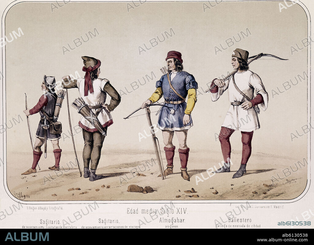 JOSE RUBIO DE VILLEGAS. BALLESTEROS Y ARQUEROS DE LA EDAD MEDIA.