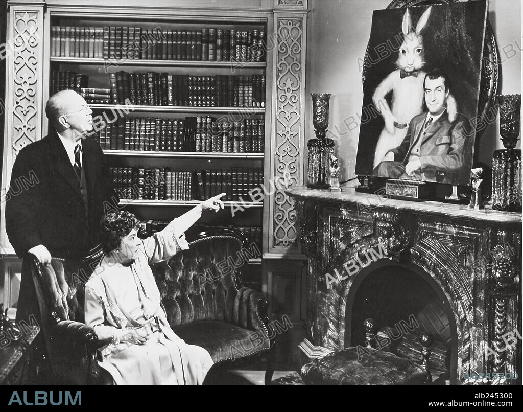 CECIL KELLAWAY and JOSEPHINE HULL in HARVEY, 1950, directed by HENRY KOSTER. Copyright UNIVERSAL PICTURES.
