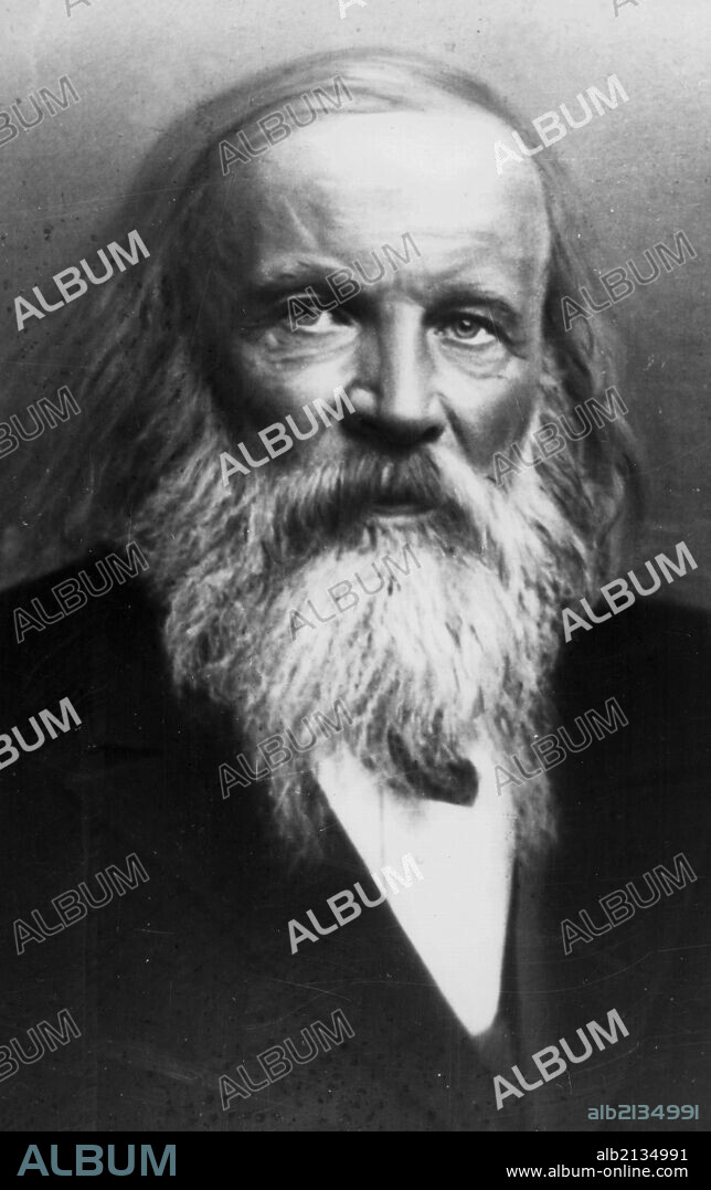 Dimitri ivanovich mendeleev, 1834-1907, famous russian chemist. 01/02/2013