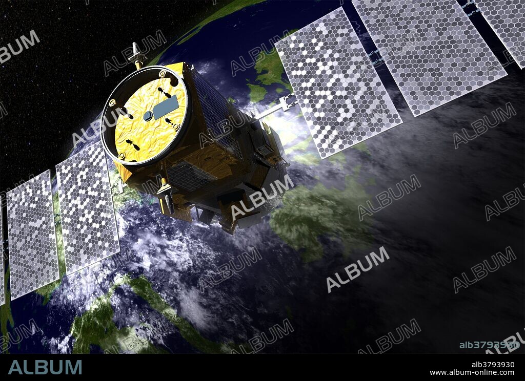 Artist's concept shows CALIPSO in orbit. CALIPSO (Cloud-Aerosol Lidar and Infrared Pathfinder Satellite Observations) is a joint NASA and CNES environmental satellite which was launched on April 28, 2006. Passive and active remote sensing Instruments on board the CALIPSO satellite monitor aerosols and clouds 24 hours a day. CALIPSO is part of the "A Train", flying in formation with several other satellites (Aqua, Aura and CloudSat). Three instruments: Cloud-Aerosol Lidar with Orthogonal Polarization (CALIOP) - a lidar that provides high-resolution vertical profiles of aerosols and clouds. Wide Field Camera (WFC) - a modified version of the commercial off-the-shelf Ball Aerospace CT-633 star tracker camera. It was selected to match band 1 of the MODIS instrument on the Aqua satellite. Imaging Infrared Radiometer (IIR) - used to detect cirrus cloud emissivity and particle size. The CALIOP laser beam is aligned with the center of the IIR image to optimize joint CALIOP/IIR observations. Imaging Infrared Radiometer (IIR) - used to detect cirrus cloud emissivity and particle size. The CALIOP laser beam is aligned with the center of the IIR image to optimize joint CALIOP/IIR observations.