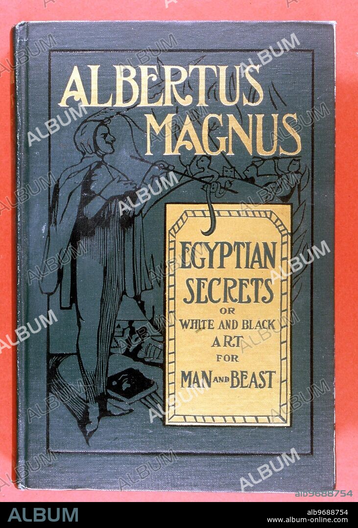 GRIMOIRE. Egyptian secrets. Grimoire text in book form - the pseudo-Albertian 'Egyptian Secrets - or 'White and Black Art for Man and Beast' by Albertus Magnus, 1912, Binding and blocking.