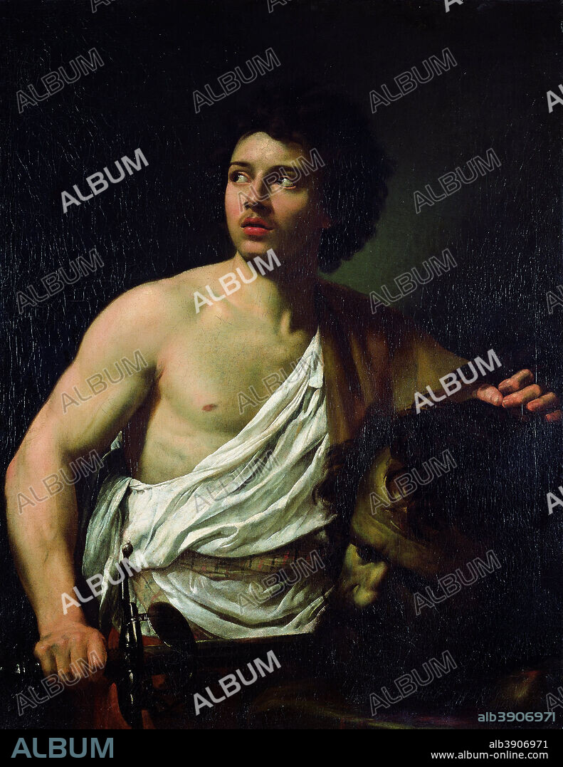 SIMON VOUET. David with the Head of Goliath. Date/Period: 1620 - 1622. Painting. Oil. Height: 1,210 mm (47.63 in); Width: 940 mm (37 in).