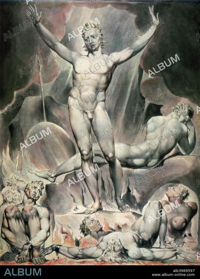 'Satan Arousing the Rebel Angels', 1808. Inspired by Milton's Paradise Lost. From the Victoria and Albert Museum, London.