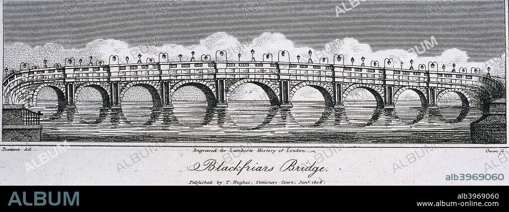Elevation of Blackfriars Bridge, London, 1806.