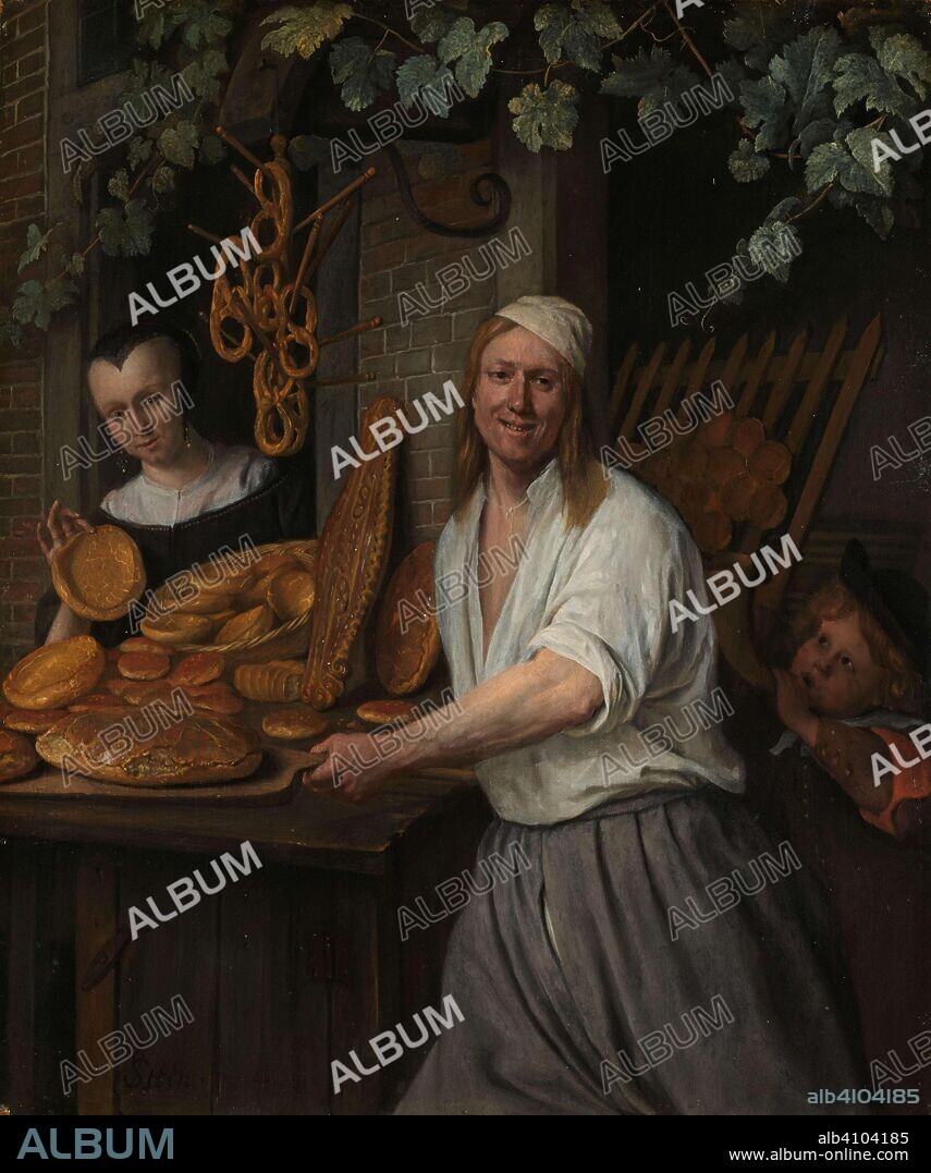 JAN HAVICKSZ. STEEN. The Baker Arent Oostwaard and his Wife, Catharina Keizerswaard. The Leiden baker Arent Oostwaard and his wife Catharina Keizerswaard. Dating: 1658. Measurements: h 37.7 cm × w 31.5 cm.