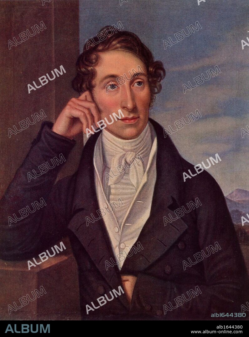 Carl Maria von Weber (1786-1826) German composer and pianist. A key figure in the transition from Classical to Romantic Music. After the portrait by Caroline Bardua (1805-1840). (Photo by: Universal History Archive/UIG via Getty Images).