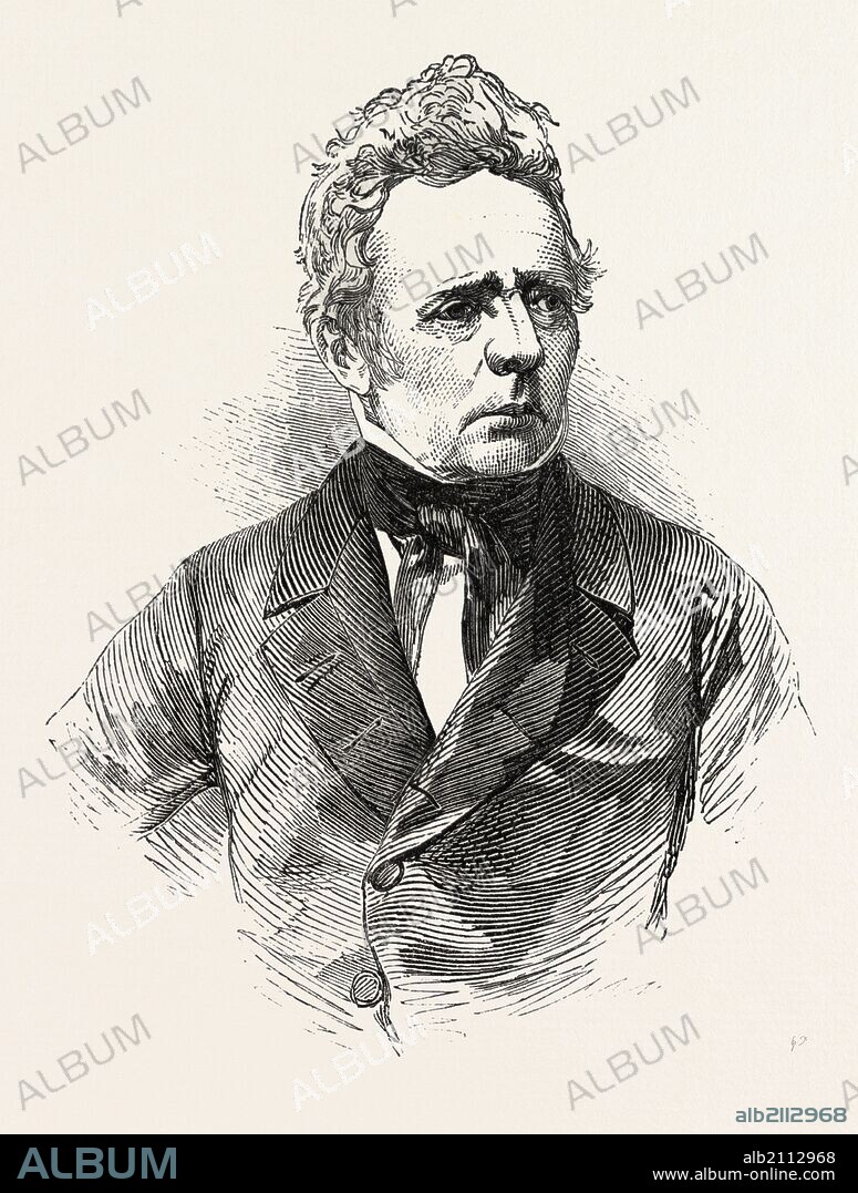 HANS CHRISTIAN OERSTED, 1777-1851, DANISH PHYSICIST AND CHEMIST, DENMARK, 1851 engraving.