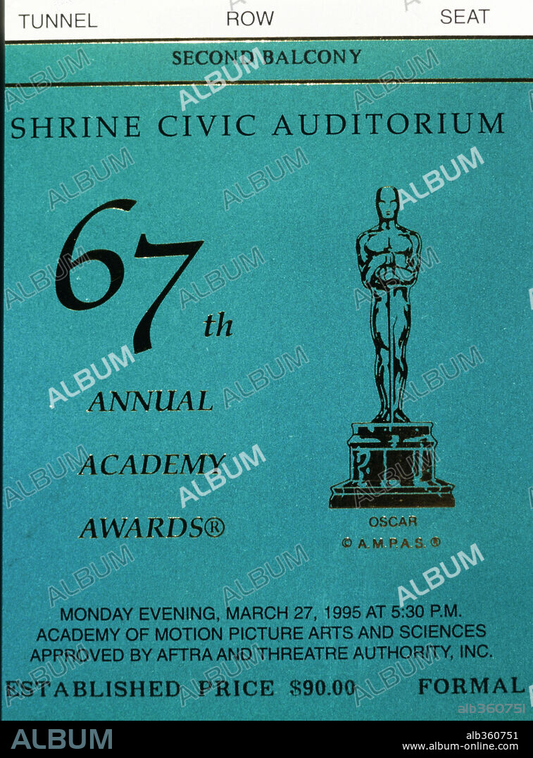 HISTORIA DEL CINE: OSCARS (FILM HISTORY: OSCARS). Una invitación a los Oscars. 1995