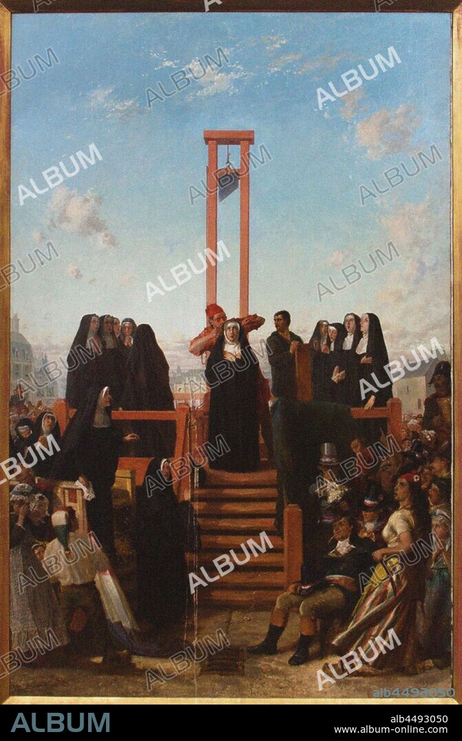PAUL HIPPOLYTE DELAROCHE. Guillotine. The Carmelites of Compiègne.