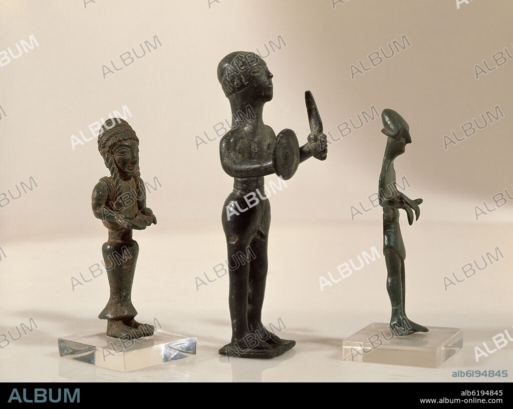 FIGURAS DE BRONCE DE COLLADO DE LOS JARDINES-JAEN-EXVOTOS.