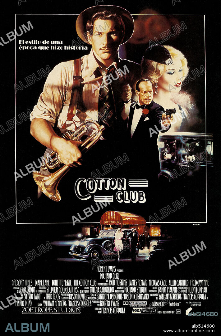 Poster de COTTON CLUB, 1984 (THE COTTON CLUB), dirigida por FRANCIS FORD COPPOLA. Copyright ZOETROPE/ORION.