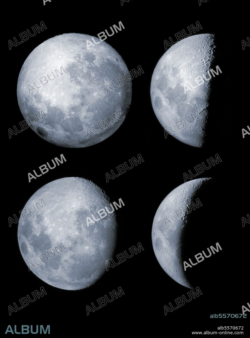 Four phases of the moon.