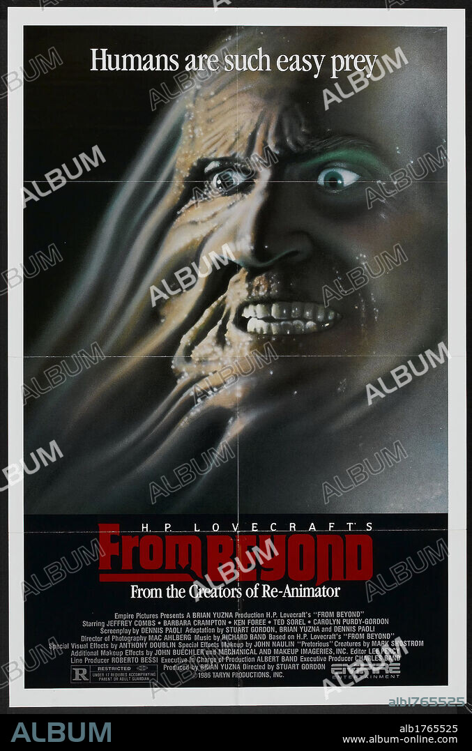 Poster de RE-SONATOR, 1986 (FROM BEYOND), dirigida por STUART GORDON. Copyright EMPIRE PICTURES.