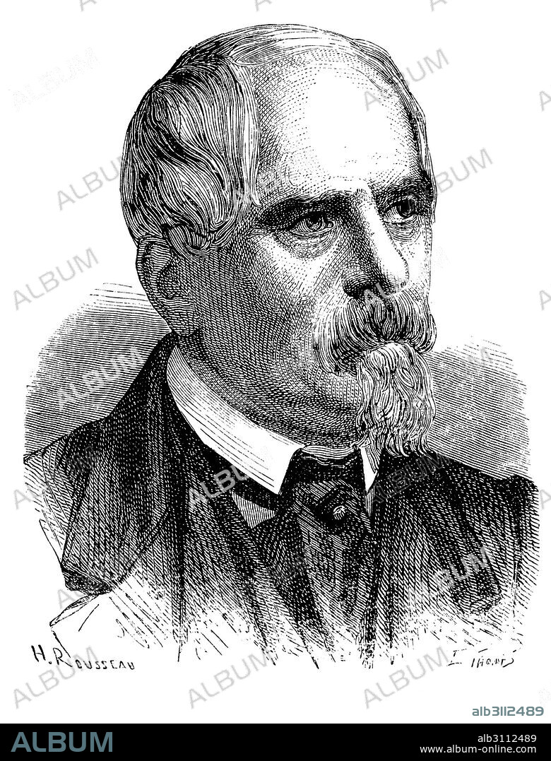 Claude Félix Abel Niépce de Saint Victor (1805-1870), químico, inventor, fotógrafo y militar francés. Grabado de 1873.