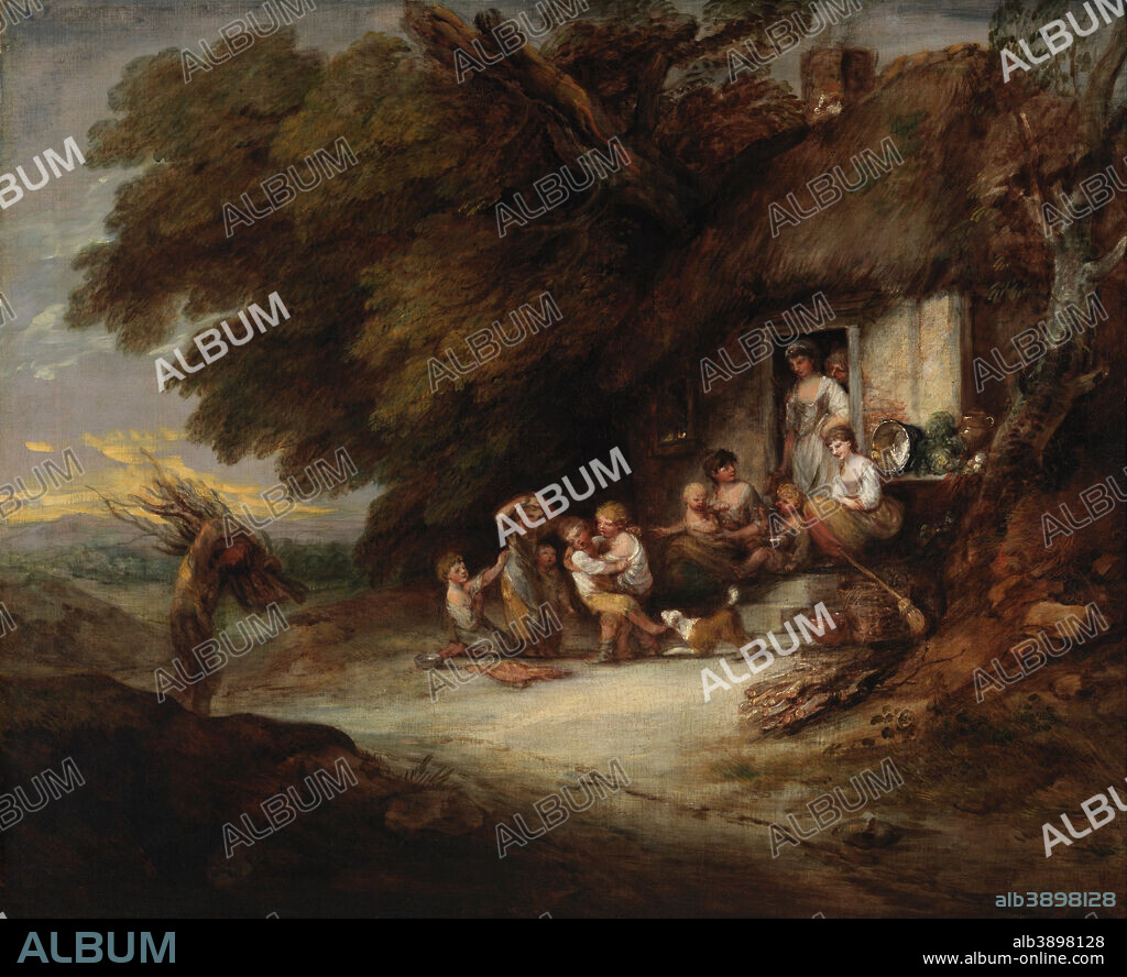 THOMAS GAINSBOROUGH. The Cottage Door. Date/Period: 1773-07-02/1783-07-02. Painting. Oil on canvas. Width: 149.2 cm. Height: 122.6 cm.