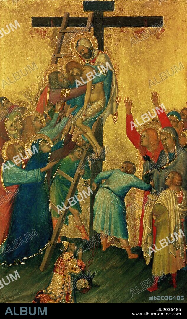 Simone Martini / 'Orsini Polyptych: The Deposition from the Cross', 1335-1337, 28.5 x 20.5 cm.