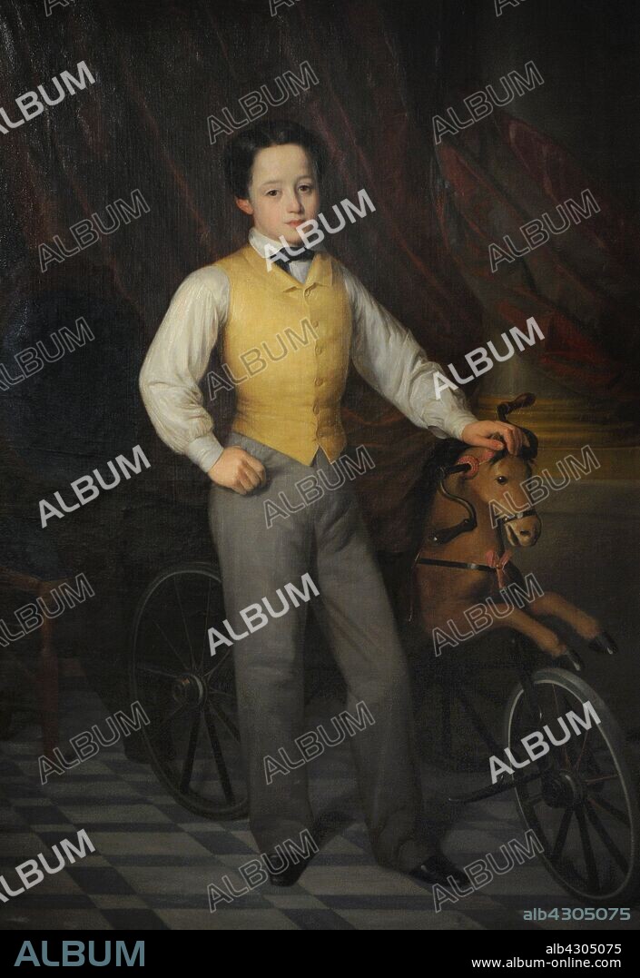 Antonio María Esquivel y Suárez de Urbina (1806-1857). Pintor español. Retrato de Alfredito Romea y Díez, hacia 1845. Óleo sobre lienzo, 158,50 x 110 cm. Museo del Romanticismo. Madrid. España.