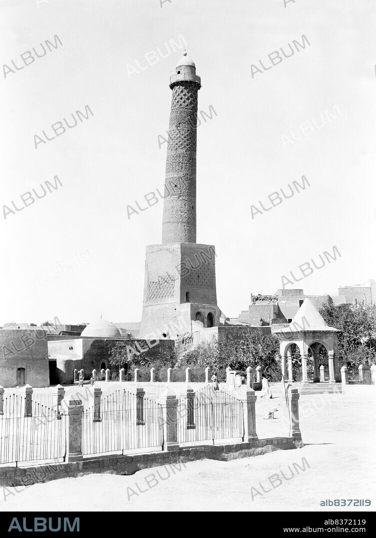 The Great Mosque of al-Nuri is a historical mosque in Mosul, Iraq famous for its leaning minaret. Tradition holds that Nur ad-Din Zangi built the mosque in 1172-73, shortly before his death. According to the chronicle of Ibn al-Athir, after Nur ad-Din took control of Mosul he ordered his nephew Fakhr al-Din to build the mosque.<br/><br/>. The structure was targeted by ISIS militants who occupied Mosul on June 10, 2014 and previously destroyed the Tomb of Jonah. However residents of Mosul incensed with the destruction of their cultural sites protected the mosque by forming a human chain and forming a resistance against ISIS.