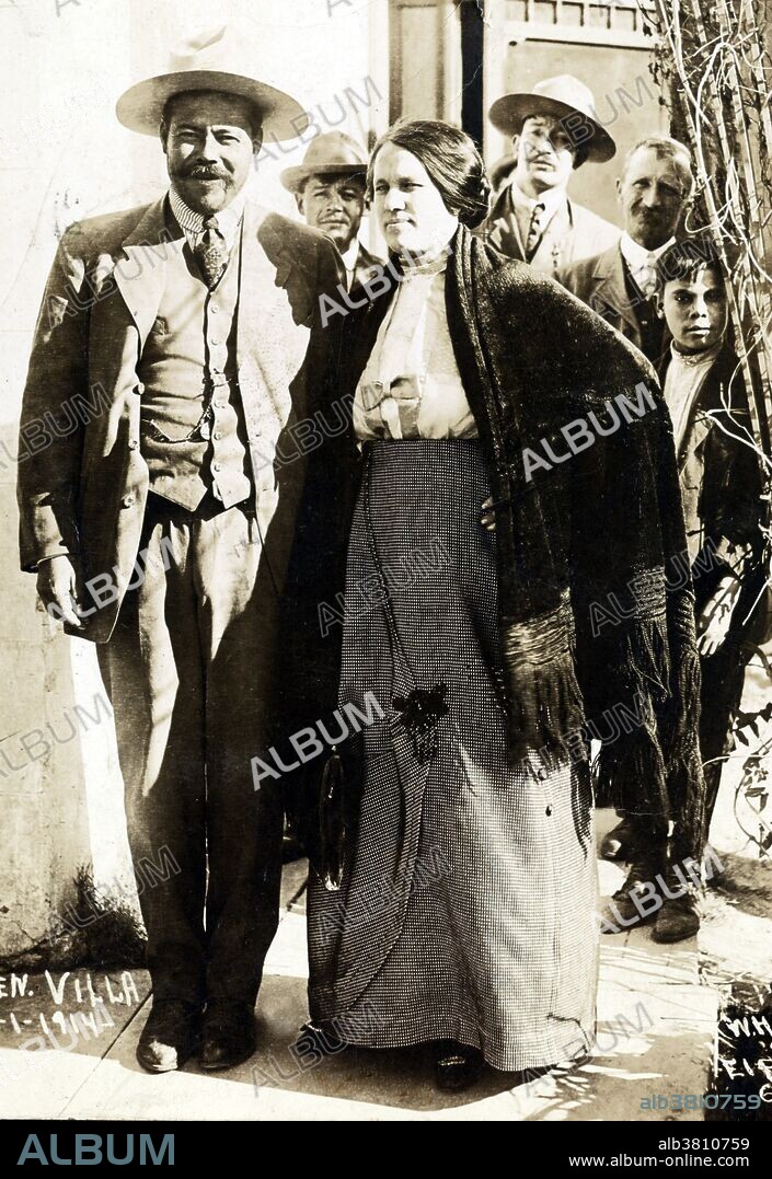 REWORK, Pancho Villa and his wife, Luz Corral, greeting a group of photographers and reporters photographed by Wilbur Henry Durborough, January 1, 1914. JosÃ© Doroteo Arango ArÃ¡mbula (June 5, 1878 - July 20, 1923) was one of the most prominent Mexican Revolutionary generals. As commander of the DivisiÃ³n del Norte (Division of the North), he was the veritable caudillo of the northern Mexican state of Chihuahua, which, given its size, mineral wealth, and proximity to the United States of America, provided him with extensive resources. After his famous raid on Columbus, New Mexico, in 1916, U.S. Army General John J. Pershing tried unsuccessfully to capture Villa in a 9 month pursuit that ended when the United States entered into WWI and Pershing was called back. Villa retired in 1920 and was given a large estate, which he turned into a colony for his former soldiers. In 1923, he became involved once again in Mexican politics and as a result was assassinated at the age of 45. Today his memory is honored by Mexicans and numerous streets and neighborhoods in Mexico are named in his honor.
