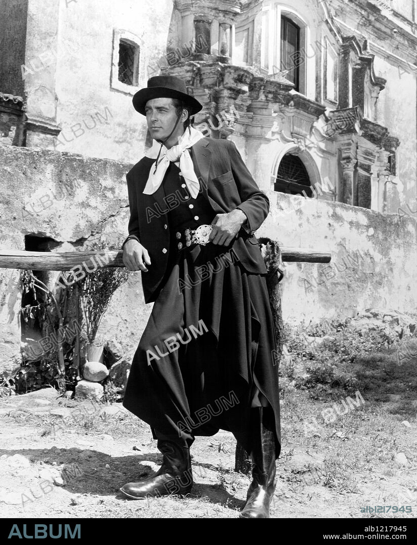 RORY CALHOUN en MARTIN EL GAUCHO, 1952 (WAY OF A GAUCHO), dirigida por JACQUES TOURNEUR. Copyright 20TH CENTURY FOX.