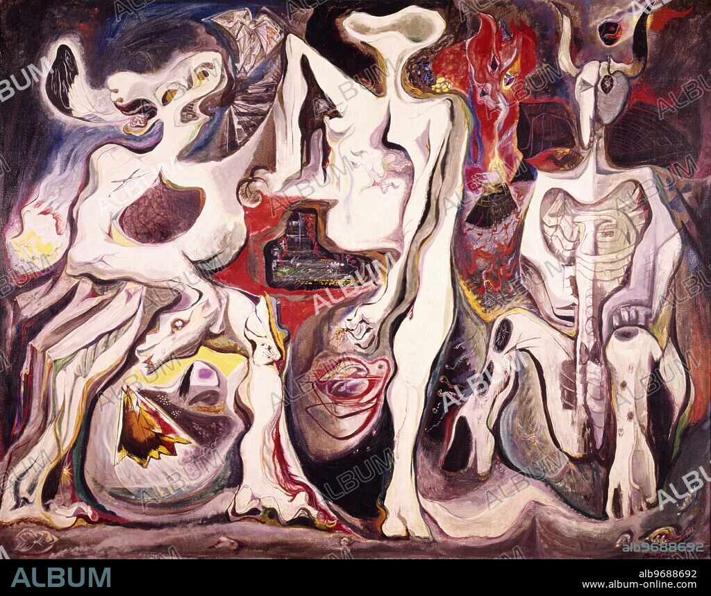ANDRÉ MASSON. There is no finished world, 1942. André-Aimé-René Masson (January 4, 1896 - October 28, 1987) was a French artist. Masson was born in Balagny-sur-Thérain in France, but was brought up in Belgium. ©TopFoto.