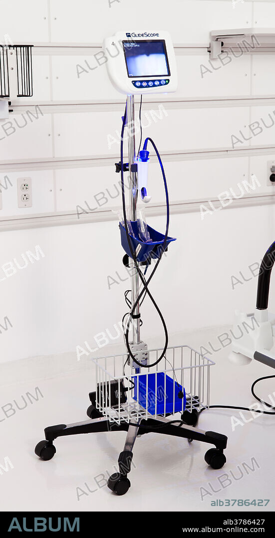 Verathon Glidescope or video laryngoscope. Laryngoscopes are used for orotracheal intubation where an endotracheal tube is passed through the mouth, larynx, and vocal cords, into the trachea. A bulb is then inflated near the distal tip of the tube to help secure it in place and protect the airway from blood, vomit, and secretions and provide a means of mechanical ventilation.