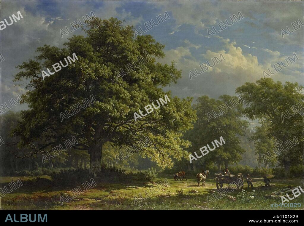 GEORGE ANDRIES ROTH. View in the Bentheim Forest. Dating: 1870. Measurements: h 84 cm × w 119 cm; d 11.5 cm.